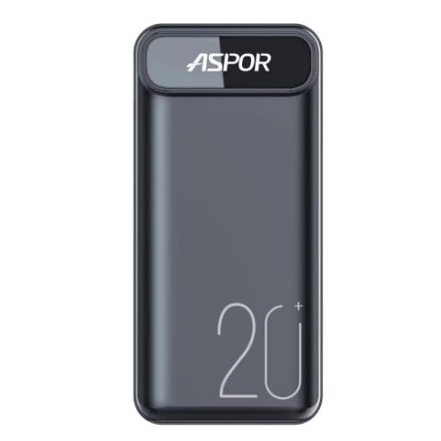 Aspor a396  PD Power Bank 20000mAh – Black. Advanced fast Charging Technology.American Qualcomm 4.0 Fast Charging Technology. All in one fast charge