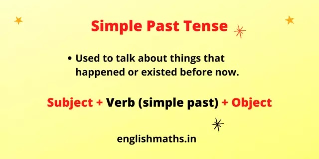 Simple past tense examples sentences