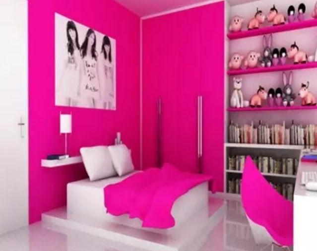 simple two colour combination for bedroom walls