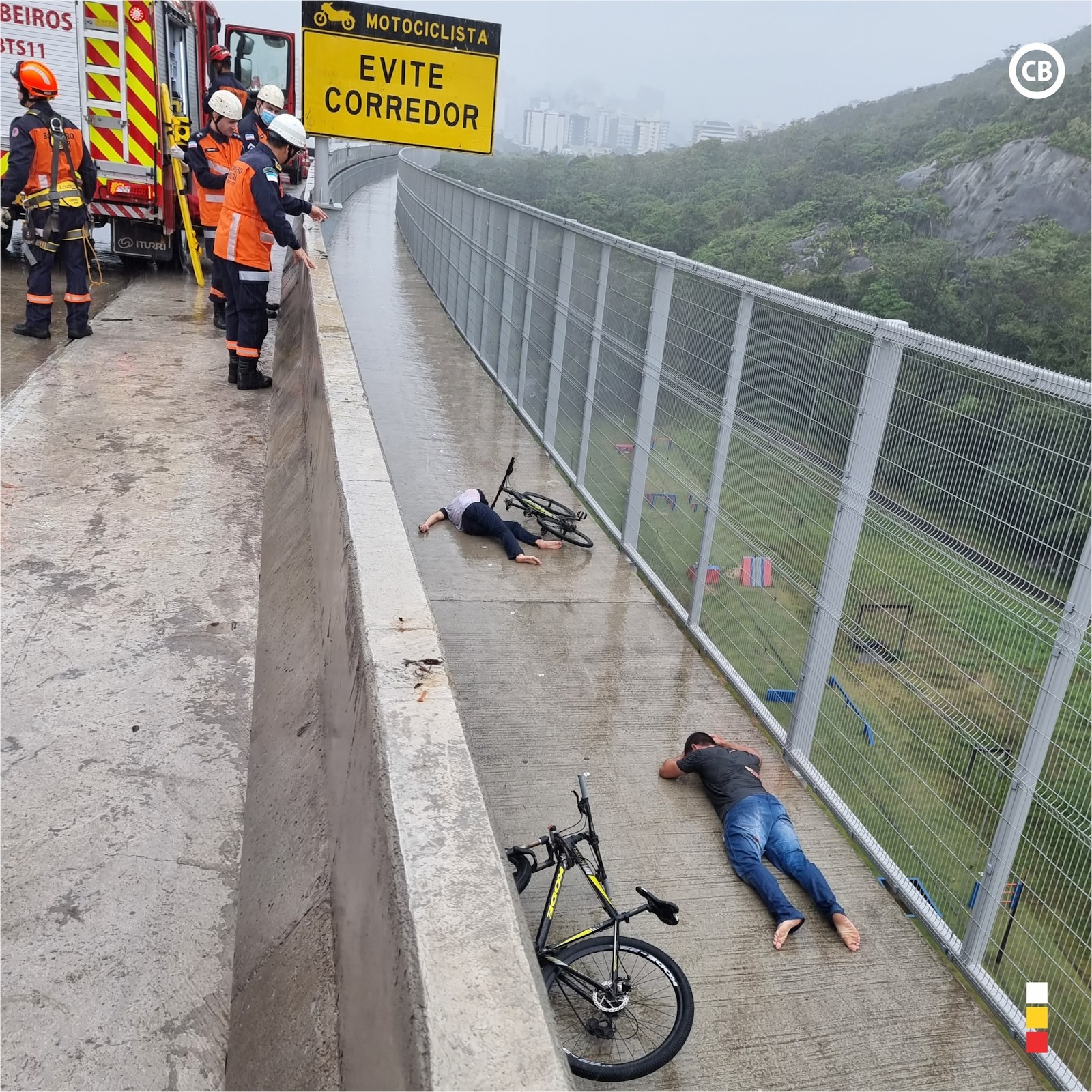 Bom Dia ES, Plano para socorro de ciclistas na ciclovia da Terceira Ponte