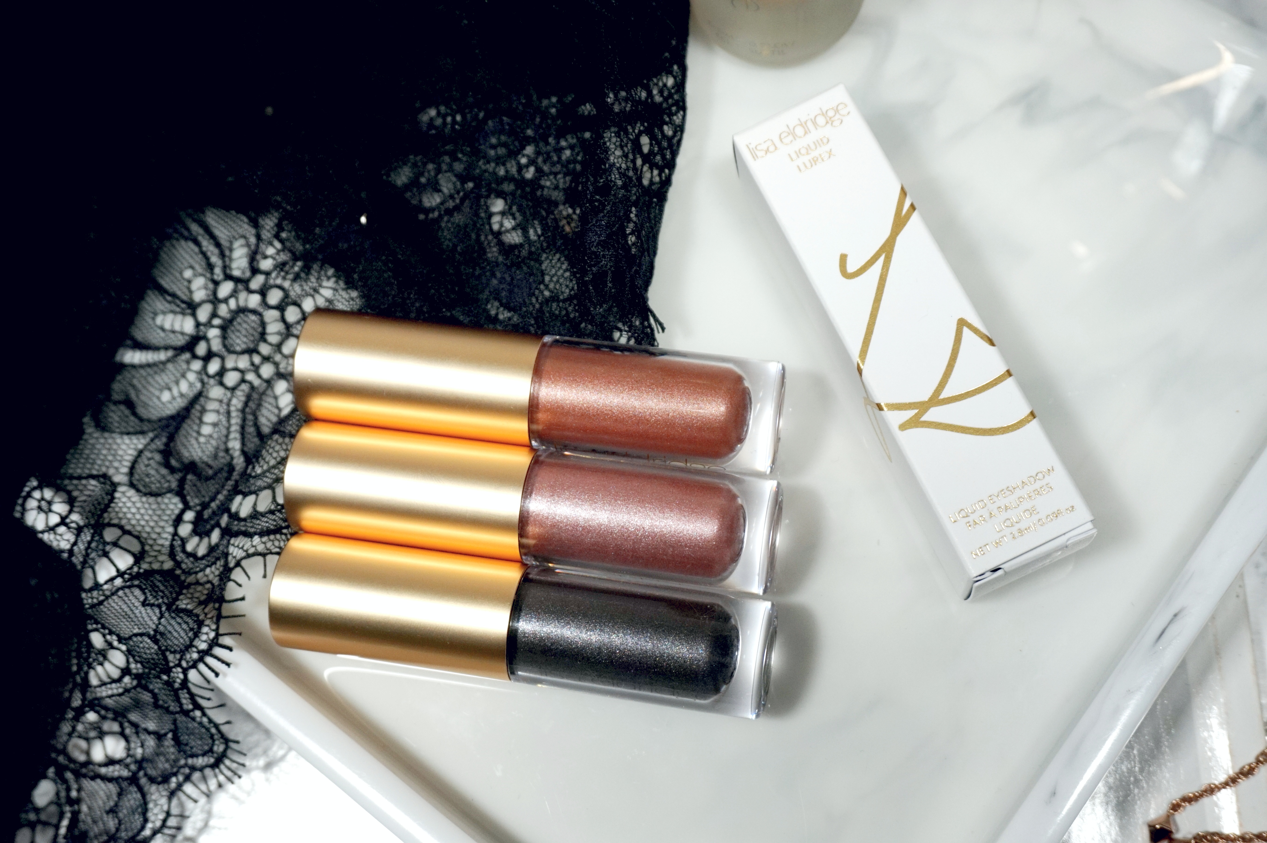 Lisa Eldridge Liquid Lurex Eyeshadow Review and Swatches