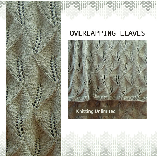 Overlapping Leaves Blanket. Lace Knitting Pattern.