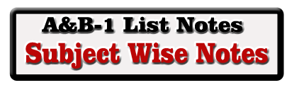 Punjab Police A List And B List Exam Notes