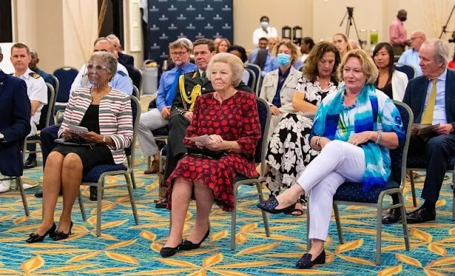 Princess Beatrix attended the DCNA (Dutch Caribbean Nature Alliance) convention at the Renaissance Hotel