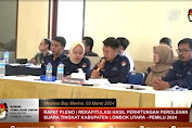 Dimulai Hari ini, Rapat Pleno Rekapitulasi Suara Pemilu 2024 KLU Digelar di Hotel 