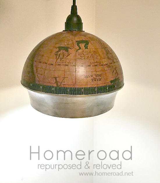 hanging globe lamp and overlay