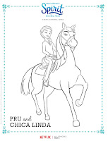 Pru and Chica Linda Spirit Riding Free Coloring pages
