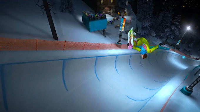 Manobra no jogo Snowboard Party