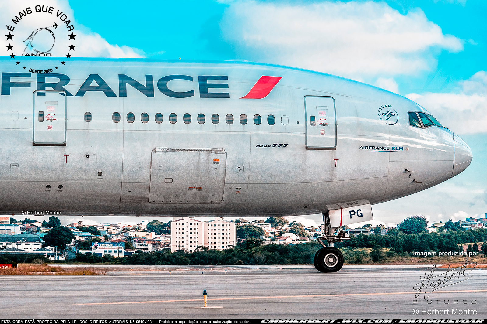 Air France amplia voos para São Paulo  | Foto © Herbert Monfre - Fotógrafo de avião - Eventos - Publicidade - Ensaios - Contrate o fotógrafo pelo e-mail cmsherbert@hotmail.com | Imagem produzida por Herbert Pictures - É MAIS QUE VOAR