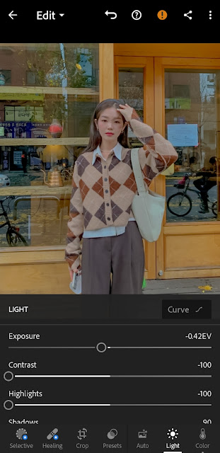 แต่งรูปโทนน้ำตาล lightroom