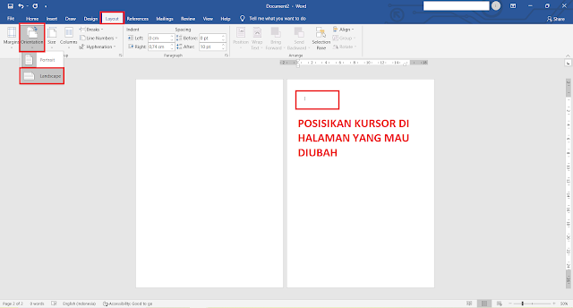 Cara Membuat Halaman Potrait dan Landscape dalam Satu File Microsoft Word