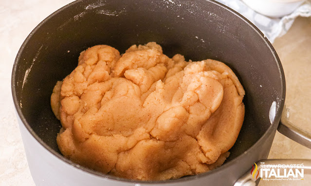 churro dough in sauce pan