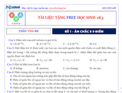 [PDF] Tổng Hợp 5 Đề Thi Thử Vật Lý Nắm Chắc 8, 9 Vũ Ngọc Anh