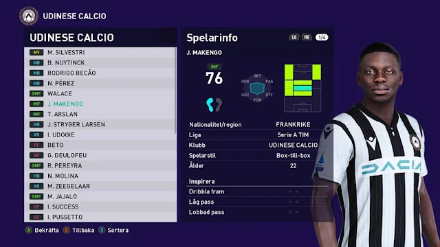 Jean-Victor Makengo Face For eFootball PES 2021