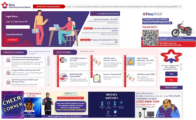 Fino Payments Bank Merchant Registration & Login - How to get Fino Merchant ID