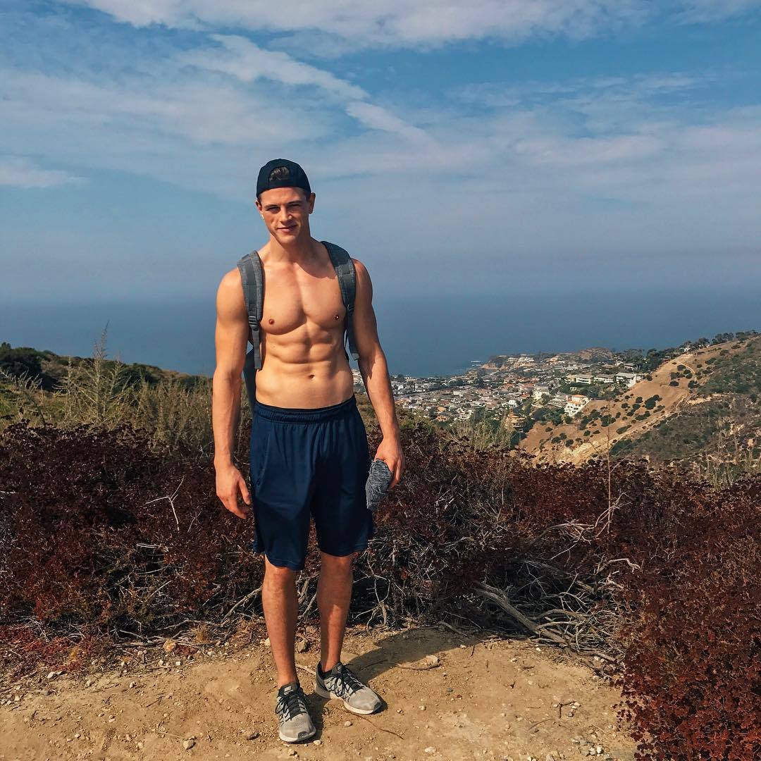 shirtless-fit-hot-young-guy-walking-nature-summer