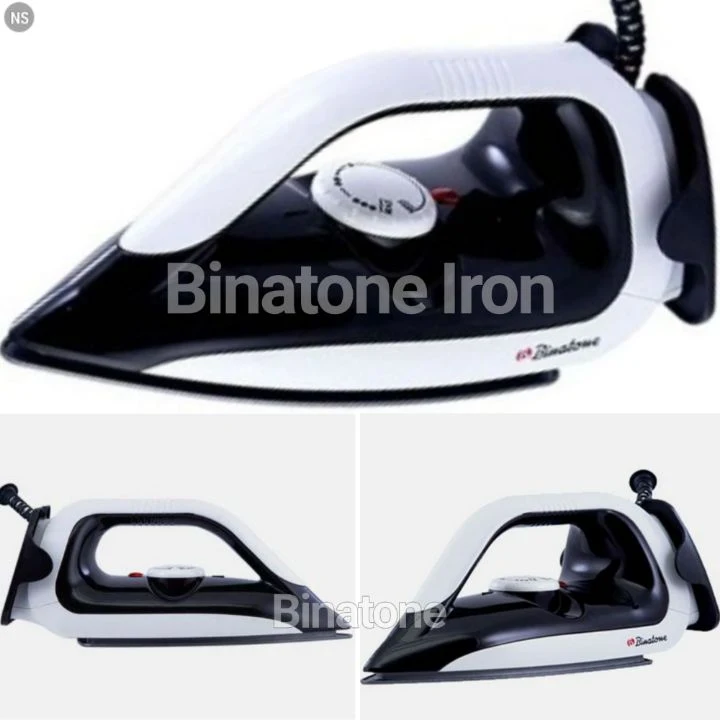 Binatone Di1255 Pressing Irons: Portable 1100-1300Watts Electric Dry Iron with Adjustable Temperature Control and Light Indicator