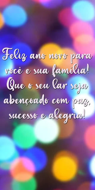 Papel de Parede Mensagem Feliz Ano Novo para Você e Sua Família, Frase de Ano Novo