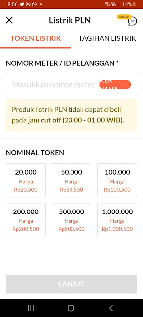 harga token listrik di flip