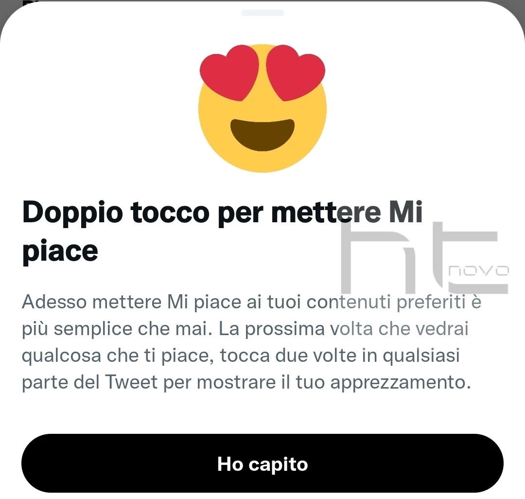 Doppio tocco e metti Mi piace su Twitter