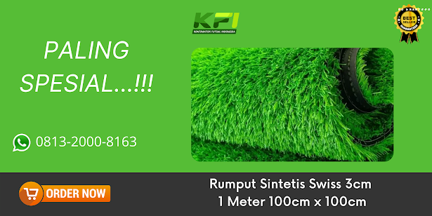 PALING SPESIAL...!!! Rumput Sintetis Swiss 3cm Promo 1 Meter 100cm x 100cm - Ketebalan 2cm