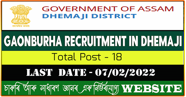 Gaonburha Recruitment 2022 in Dhemaji