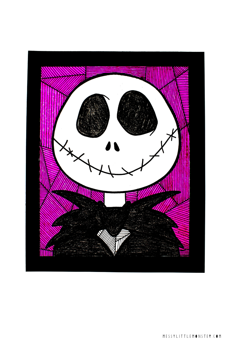 coloring pages of Jack Skellington