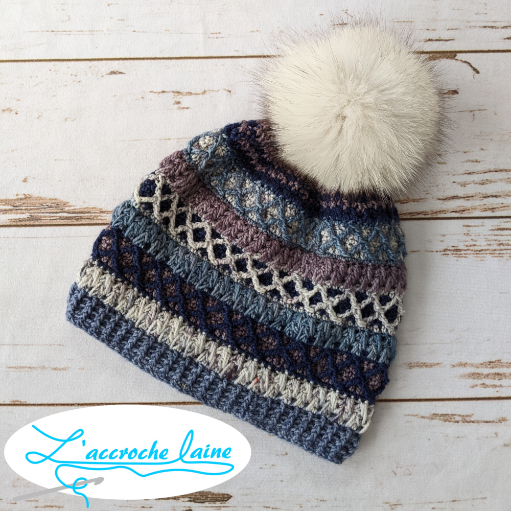 L'accroche laine - Tuque chassée-croisée