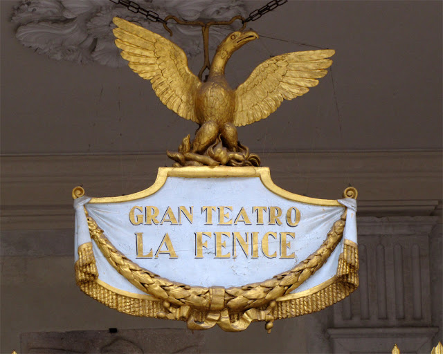 Sign of the Teatro La Fenice, Campo San Fantin, Venice