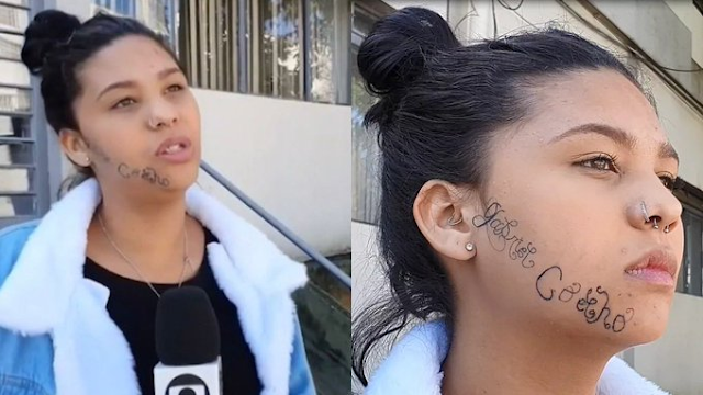 Mujer denuncia que su ex novio la secuestró y le tatuó su nombre en el rostro 