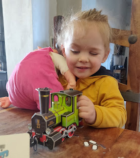 Rosie with her completed model