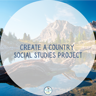 a picture of mountains and a lake that says Create a Country Project