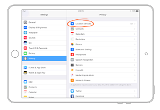 How To Disable or enable location services on iPad