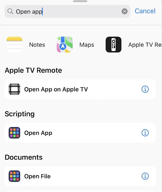 search bar and select that app
