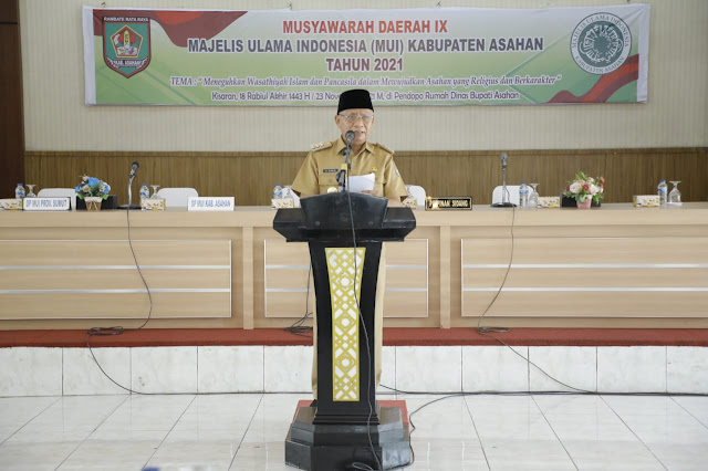 Bupati Asahan Buka Musda IX MUI Kabupaten Asahan Tahun 2021