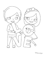 Valentine's day coloring page