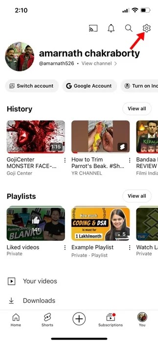 كيفية تعطيل سجل البحث والمشاهدة على YouTube على iPhone؟