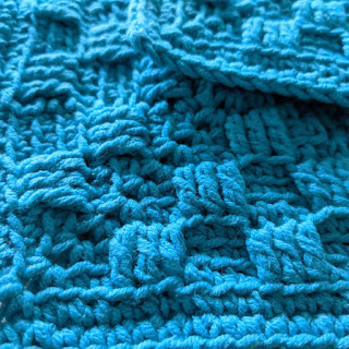 Detail of the Basket Weave Hot Pads from Sweet Nothings Crochet