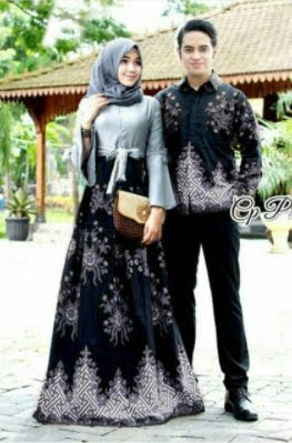 Baju batik couple gamis