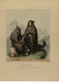 Название :  Pyrénées - Pâtres du village de Grip (i.e. Gripp), Vallée de Campan Автор  :  Pingret, Édouard (1788-1875). Illustrateur