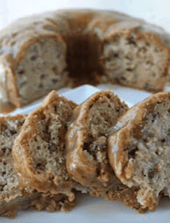 APPLE PECAN CAKE WITH CARAMEL GLAZE