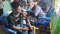 Meski Libur Tak Surutkan Semangat TNI AL Untuk Laksanakan Vaksinasi