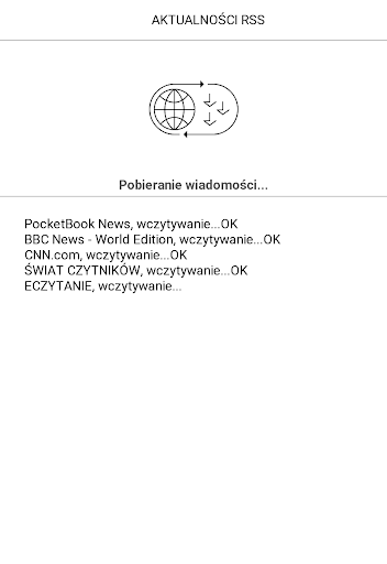 PocketBook InkPad Lite – pobieranie wiadomości z kanałów RSS