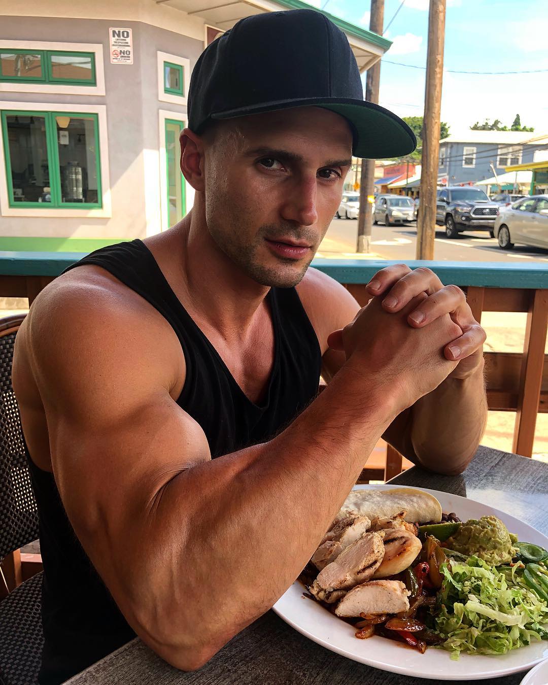 hot-masculine-daddy-eating-food