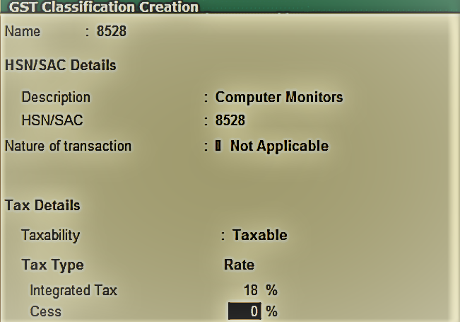 how to create GST classification in tally erp 9 - Tally ERP Notes In Hindi