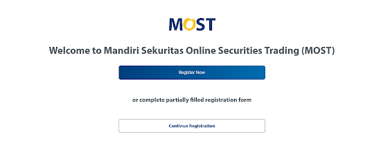 cara daftar mandiri sekuritas online