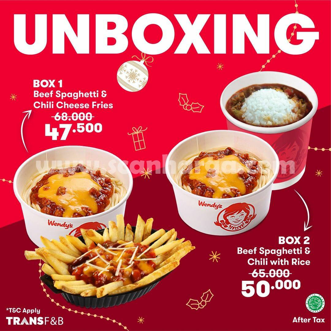 Promo WENDYS UNBOXING – Paket Spesial Box harga mulai Rp. 47.000