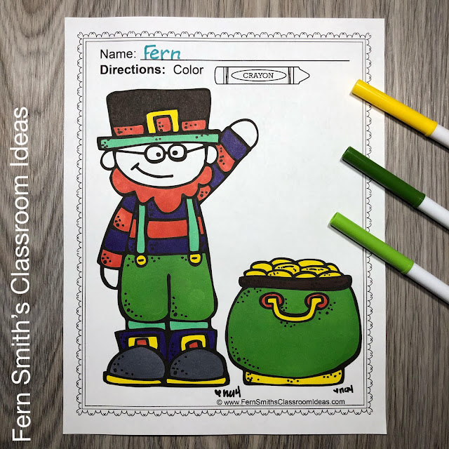 Click Here to Download the Newly Updated St. Patrick's Day Coloring Book Pages and St. Patrick's Day Craftivity!