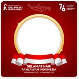 Twibbon Hari Pahlawan 2021, 10 November Siap Pasang