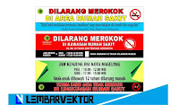 Desain Banner Larangan Merokok di Rumah Sakit